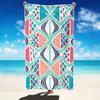 Serviette de plage imprimé poisson géométrique coloré Serviette imprimé poisson rétro style mid-century moderne Séchage rapide Anti-sable Absorbant Couverture de plage