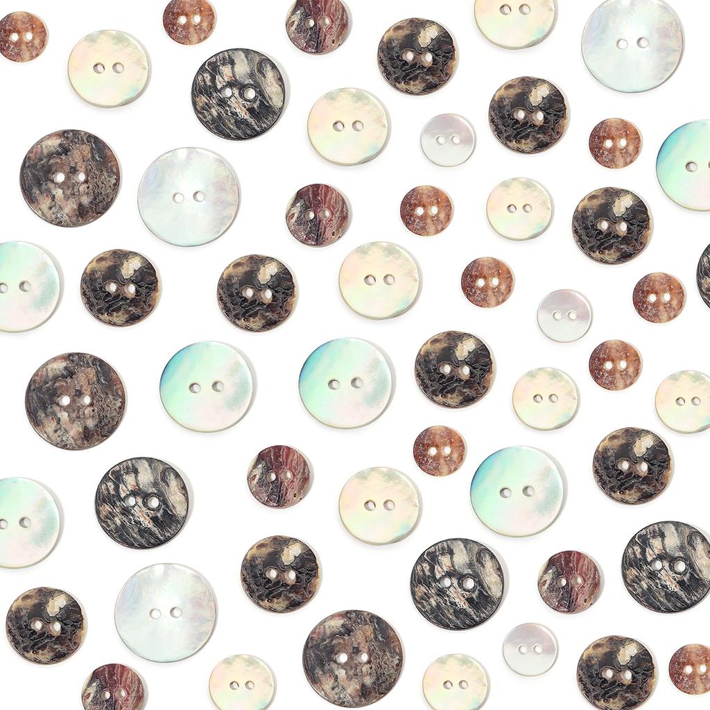 10-20 Pezzi Bottoni Naturali in Conchiglia da Cucito 10-20mm Colore Giappone Rotondo Conchiglia 2 Fori Bottone Per Accessori da Cucito Artigianato Fai da Te Abbigliamento