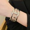 New Fashion Ocean Series Bangle Women Starfish Shell Hollow Open Cuff Bracelet Minimalist Vacation Style Travel Jewelry Gifts
