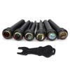Ebony Guitar Bridge Pins with Bridge Pin Puller Set Bass Guitar Bridge Pegs Stringed Instruments String Nail Remover