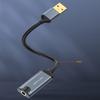 USB Sound Adapter External Stereo Sound Card with 3.5mm Headphone Microphone Port Suitable for PC Mobile Phone Laptop