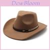 Punk Wool Felt Hat With Wide Brim And Sun Protection For Men And Women In Fall Winter
