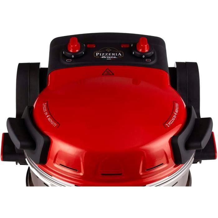 Four à Pizza - Ariete - 927 - 2 Zones de Cuisson - 5 Niveaux - 400°C - Rouge