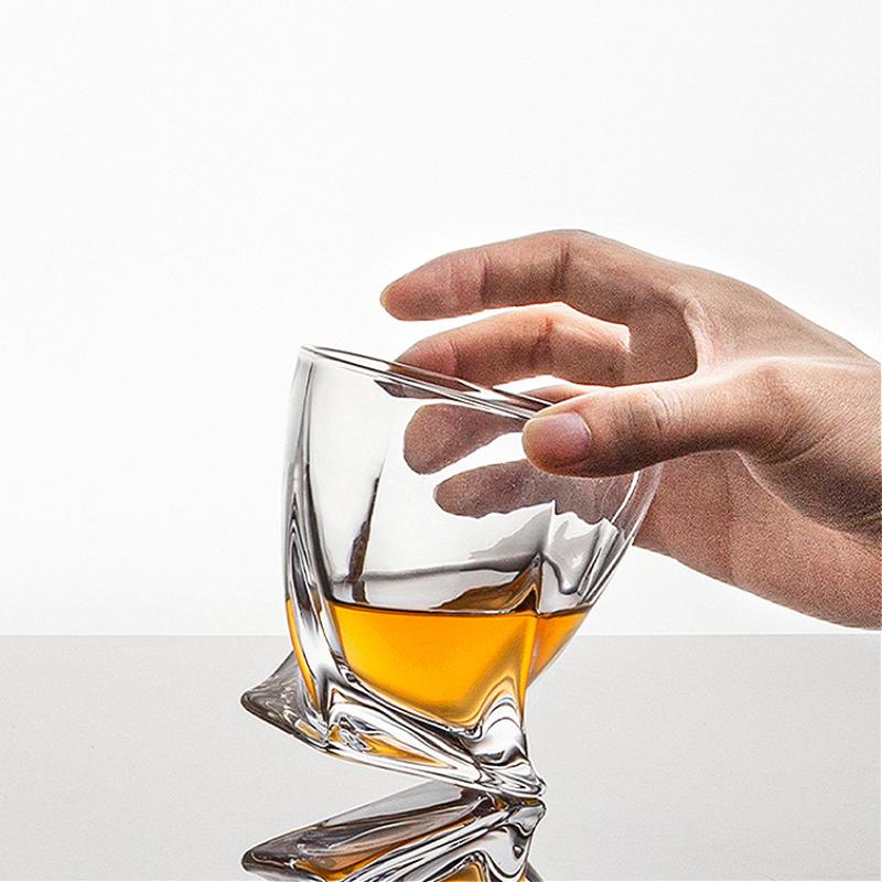 300ml/350ml Creative Cocktail Glass Transparent Beverage Mug Party Luxury Whiskey Glass Unique Design Wine Glass Bar Accessories