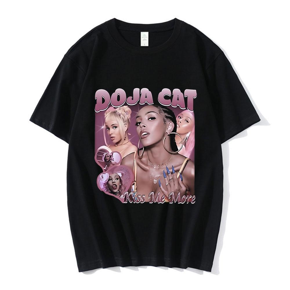 Doja Cat Kiss Me More Graphic T Shirt Unisex Women Clothing Fashion Harajuku Tshirt Cotton Casual Short Sleeve Tshirts Streetwear