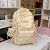 Schoolbag Casual backpack School bag Korean version of simple travel backpack ins Fengsen college style printing large-capacity backpack