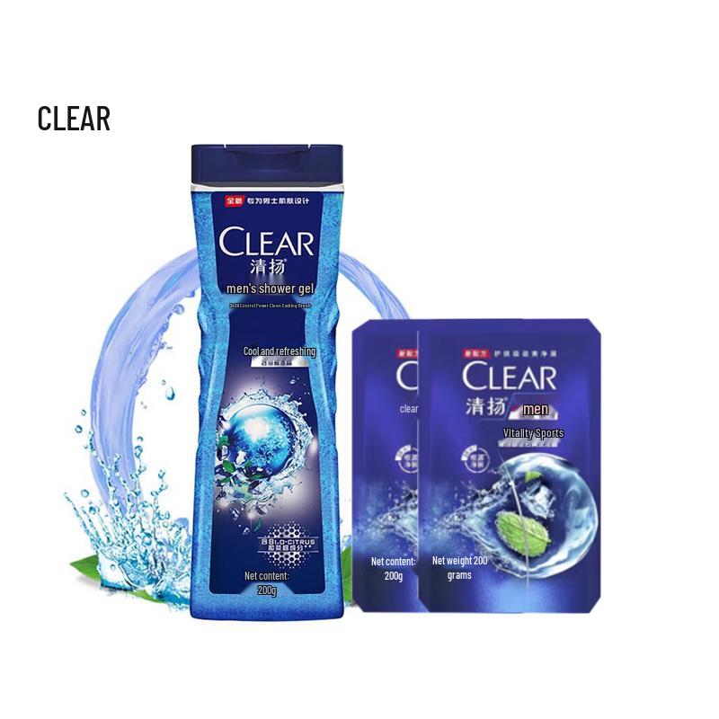 

Clear Men s Oil Control Cooling Shampoo & Shower Gel Set