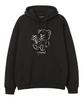 Flower Bear Oversized Hoodie (Wls017) Black