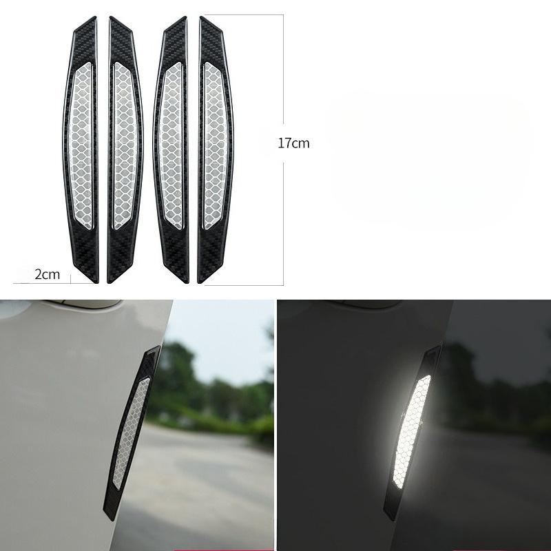 4 ks reflexních samolepek na auto - Ochrana proti poškrábání & Vylepšený vzhled, Vhodné pro PVC materiál