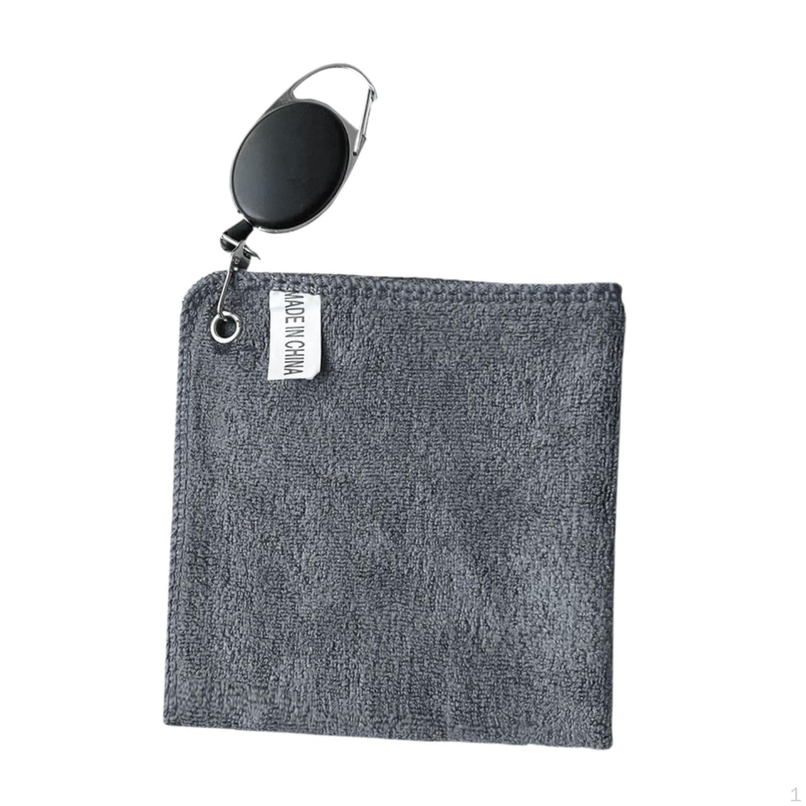 

Полотенце для чистки мячей для гольфа с клипсой, карманная салфетка для протирки для мужчин и женщин, 11,81x11,81 дюйма