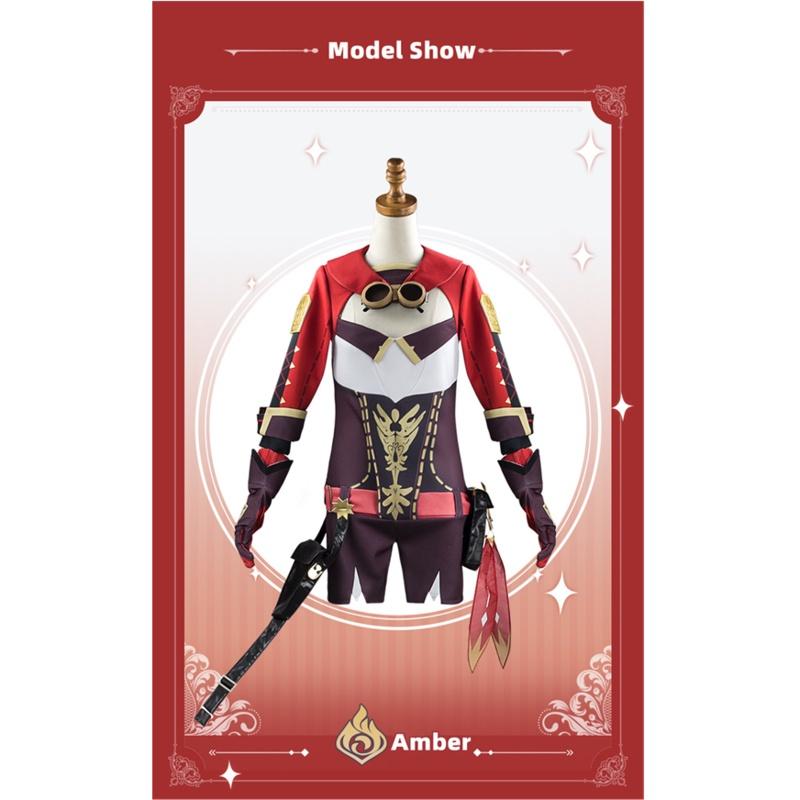 Stunning Amber Suit Cosplay Costume For Genshin Impact Fans!