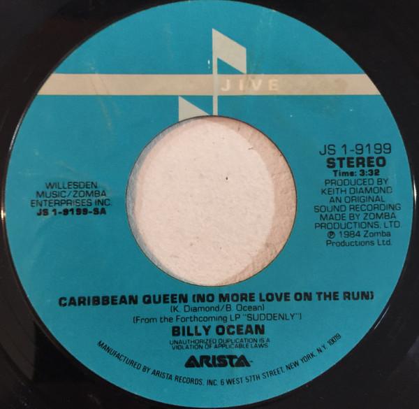 

7inch Record BILLY OCEAN Caribbean Queen No More Love On Th JS19199 Jive 1984 US Dance Electronica Used