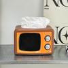 Retro Tv Tissue Box Home Living Room Paper Box High End Coffee Table Desktop Multifunctional Napkin Storage Box