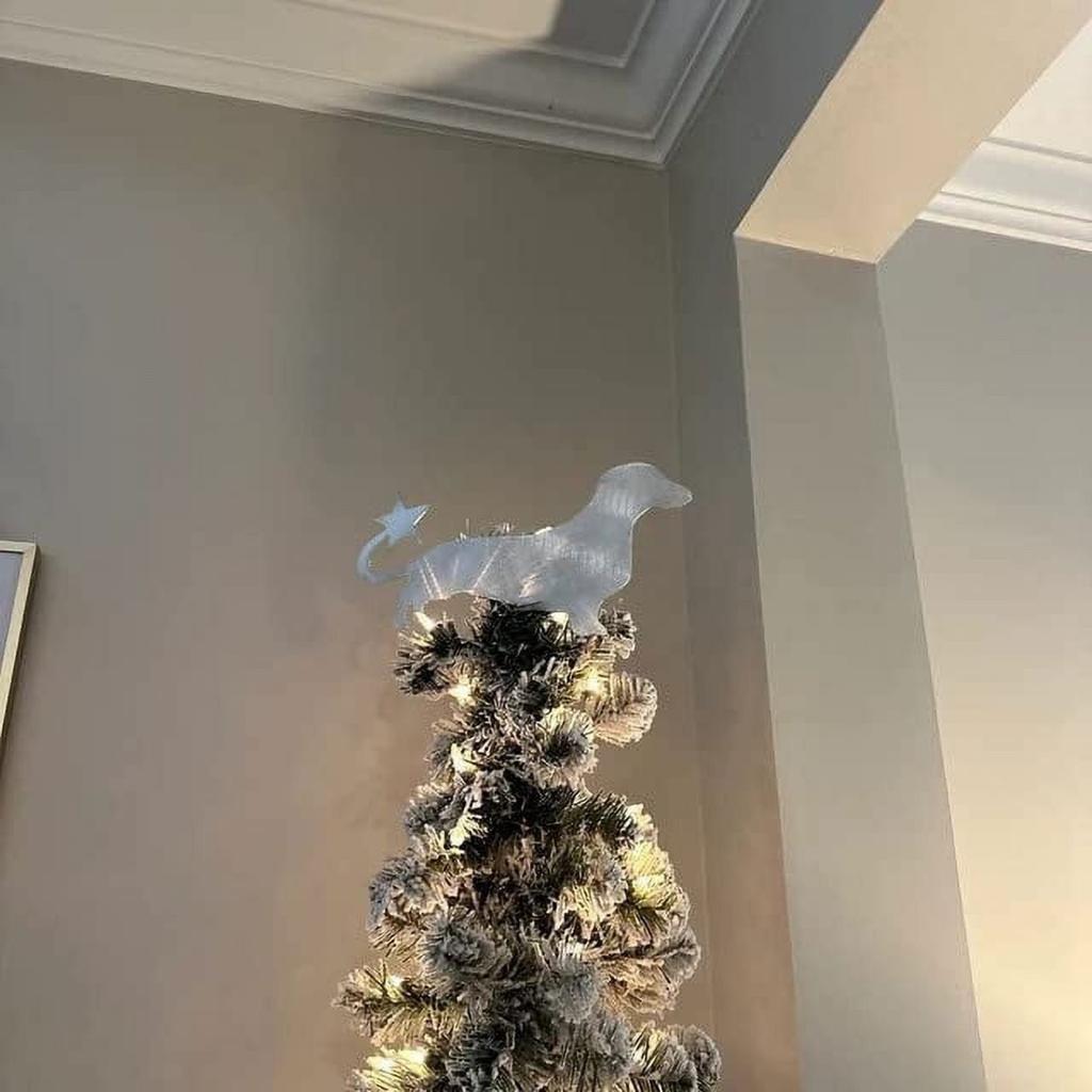 Dachshund Dog Star Christmas Tree Topper - Adorable Iron Art Decoration For Doxie Lovers, 17x15cm
