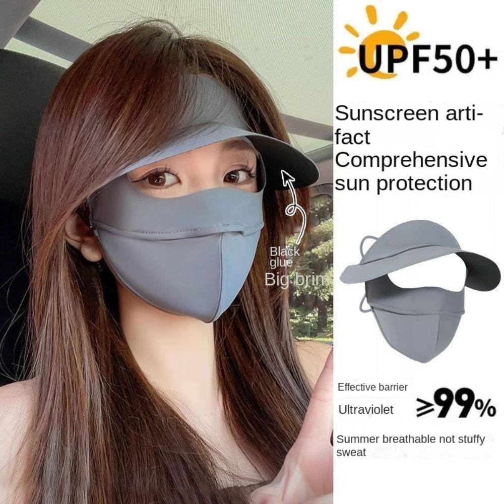 Fashion Unisex Full Face IceSilk Sun Protection Mask Outdoor Anti-UV Summer Riding 3D Breathable Eye Protect Dustproof Face Mas