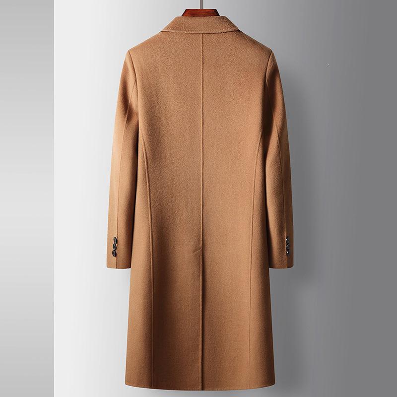 Cappotto di Lana Doppiopetto da Uomo di Media Lunghezza con Collo da Abito - Collezione Autunno/Inverno 2025