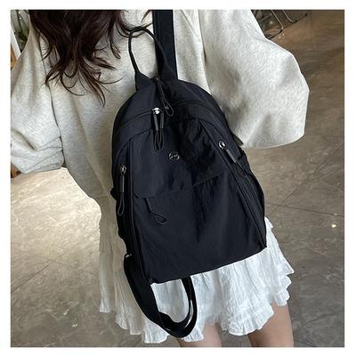 Schoolbag Women's Backpack 1011 New Lightweight Large Capacity Student School Bag Oxford Cloth Versatile Travel Backpack