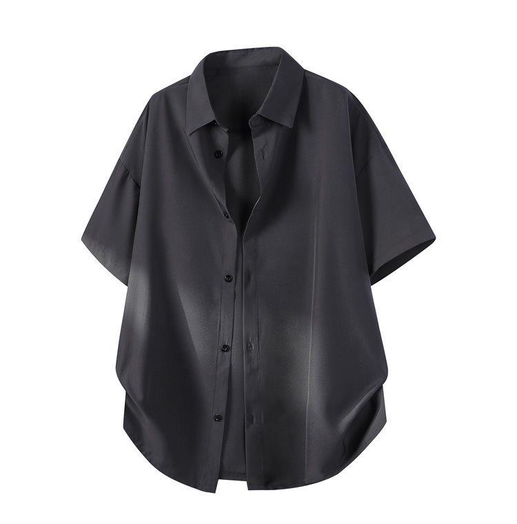 Men's Summer Ice Silk Short Sleeve Casual Shirt - Thin, Loose Half Sleeve Jacket (Style DC2179)