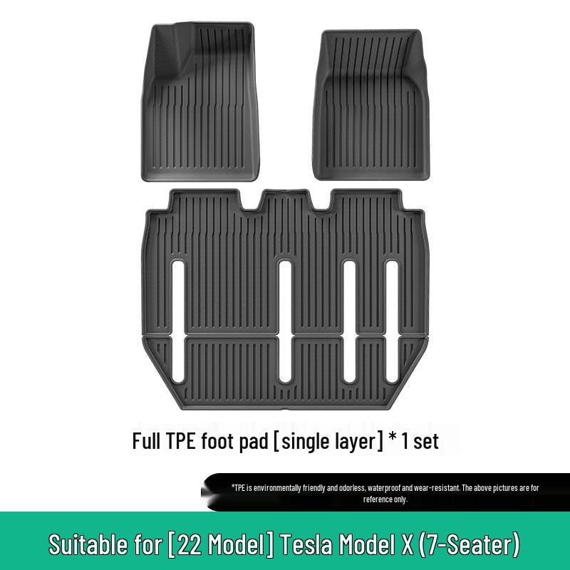 2022 Tesla Model X TPE Car Mats: Full Environmental Protection for Trunk and Backrest