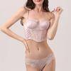 French Thin Cup Lace Push Up Bra Set Sexy Women Body Shaper Underwear Romantic Silk Bralette With Panties Lingerie Sets