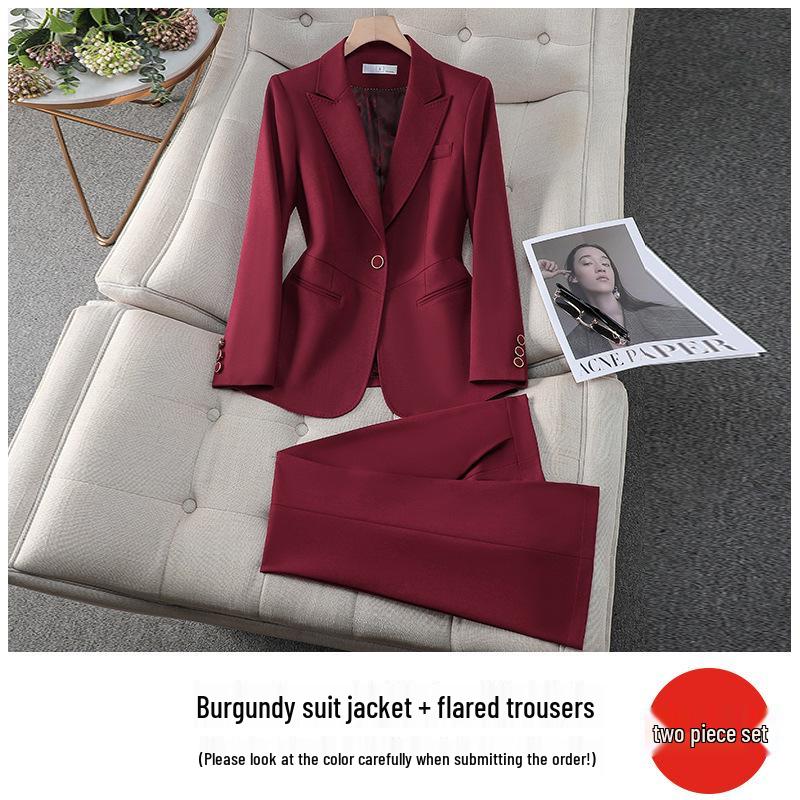 2026 Modischer Khaki-Blazer mit Temperament für Damen - Professionelles Frühjahrs-/Herbst-Anzug für Jahresversammlungen