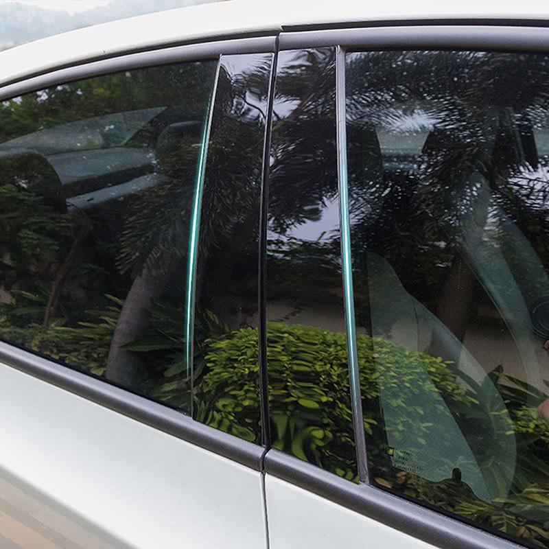 Car Pillar Posts Door Window Trim Cover Decorative Sticker Exterior Parts for Honda Fit 2021 2022 Auto Styling