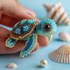 Animals Sea Creature Beaded Embroidery Kits Embroidery 3D Beadwork Craft Kit  for Craft Lovers