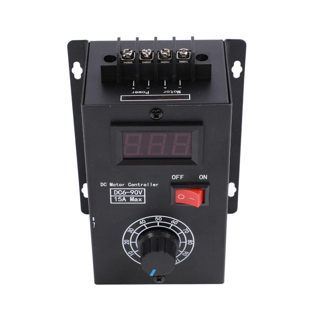Universal 6V ‑ 90V PWM Direct Current Motor Speed Control PLC 15A Governor Volt Display