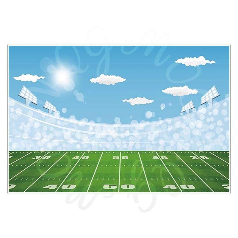 Green Grass Football Field Backdrop Cloth; School Playground Game Decoration Backdrop Cloth; Sports Event Backdrop Wall 1.2m wide x0.8m high