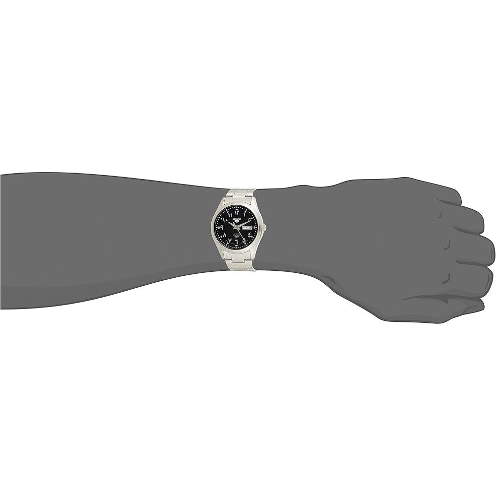 Seiko SEIKO5 Automatic Men's Watch Black Silver SNKP21J1 21 Jewels 100m Water Resistant
