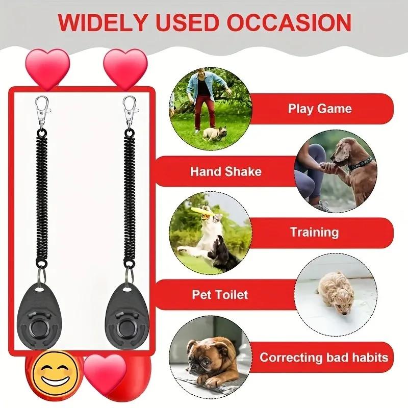 Dog Training Clicker With Silicone Treat Bag Portable Waterproof Waist Snack Pouch Magnetic Clip For Puppy Obedience Pet Training Accessories