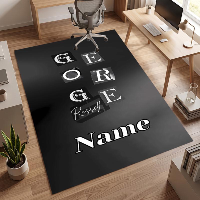 George Russell (5) Covor de birou personalizat cu nume Decor elegant pentru sufragerie, dormitor, bucătărie