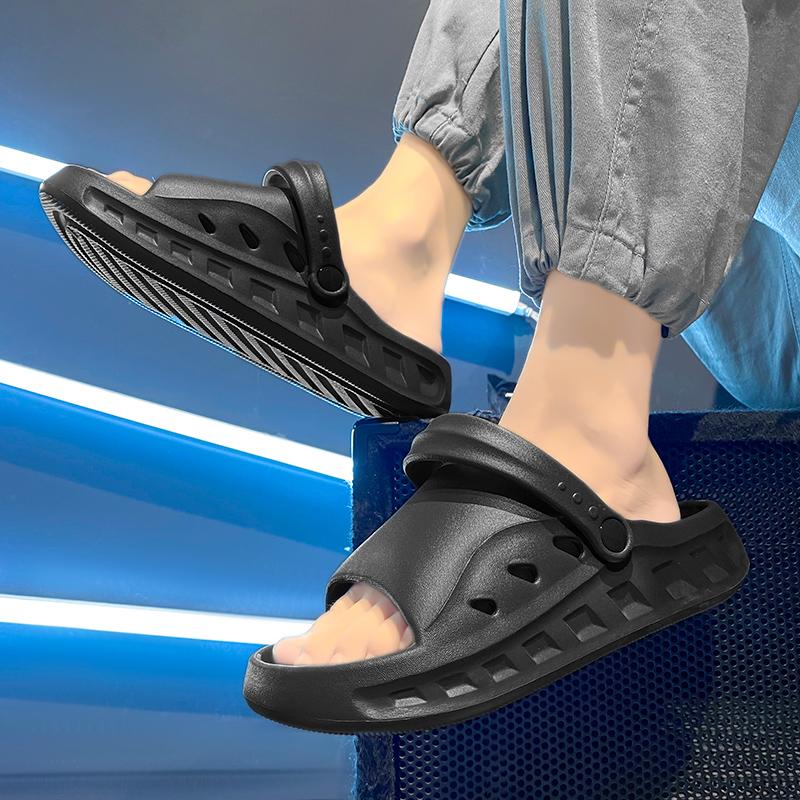 Fashion New Men Slippers Summer Casual EVA Soft-soled Platform Slides Sandals Indoor Outdoor Lightweight Walking Beach Shoes Flip Flops