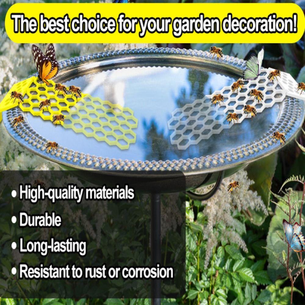 Thirsty Pollinators Bee Water Catcher Cups Yellow Floating Bee Island  for Outdoor