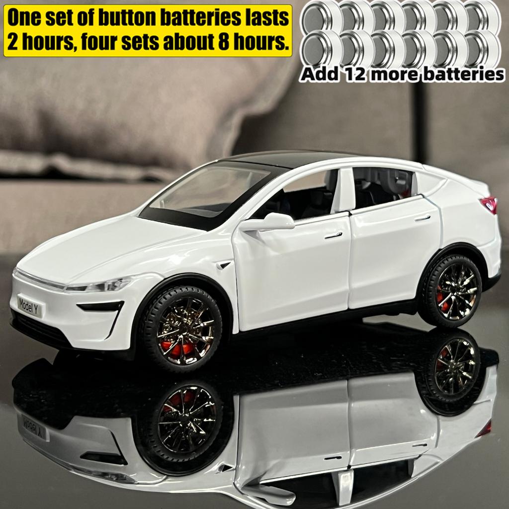 New 1:32 Model Y Electric SUV Alloy Car Model Diecast Metal Toy Off-road Vehicles Car Model Sound And Light Kids Gifts With Boys
