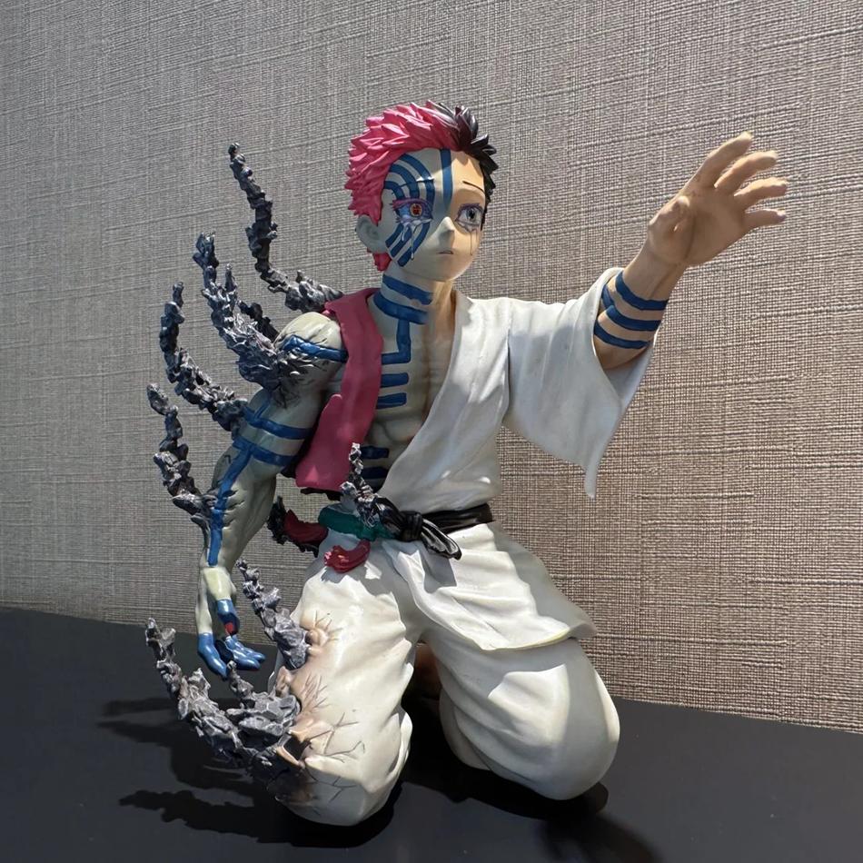 Anime 15cm Demon Slayer Figure Model Juuni Kitsuki Akaza Battle Figure Doll Kimetsu No Yaiba Desktop Decoration Collection Gifts