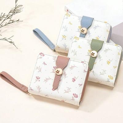 Elegant Flower Women's Wallet, High-end Multi-card Zipper Change Bag, Women's Short Wallet.