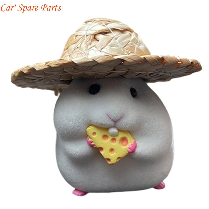 Y4UA Plush Hamster Car Company Hamster Car Ornament Attractive for Fun Loving Drives
