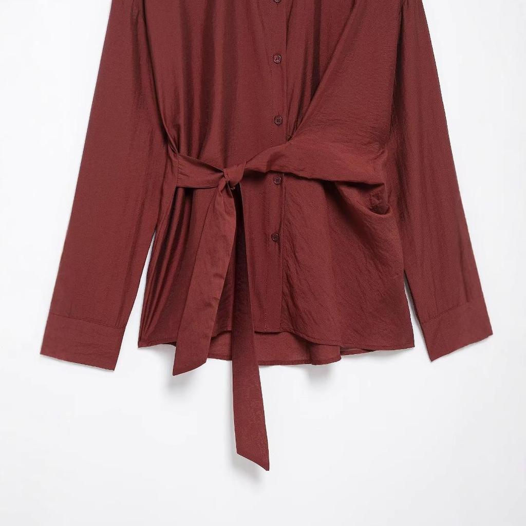 Spring 2025 Women's Fashion: European & American Style Long Sleeve Loose Shirt