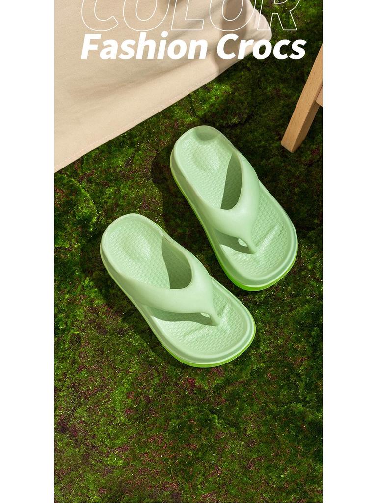 2025 Women's Height-Increasing Thick-Soled EVA Flip-Flops: INS Versatile Beach Thong Sandals