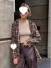 European 2026 Women's Long Retro Plaid Shirt - Spring Loose Fit