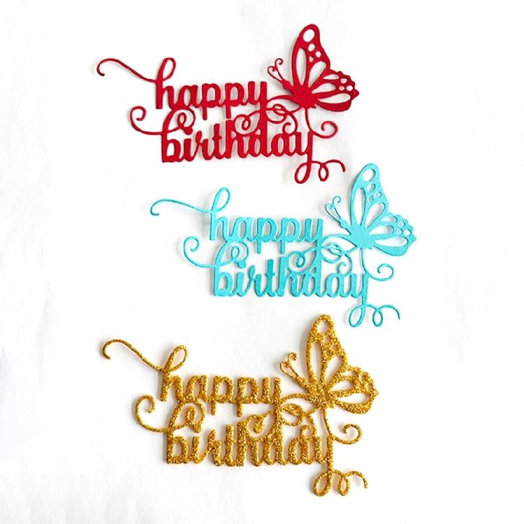 Happy Birthday Cutting Dies Scrapbooking Stencils Carbon Steel Die Cut Templates for Card Making Photo Album Decoration