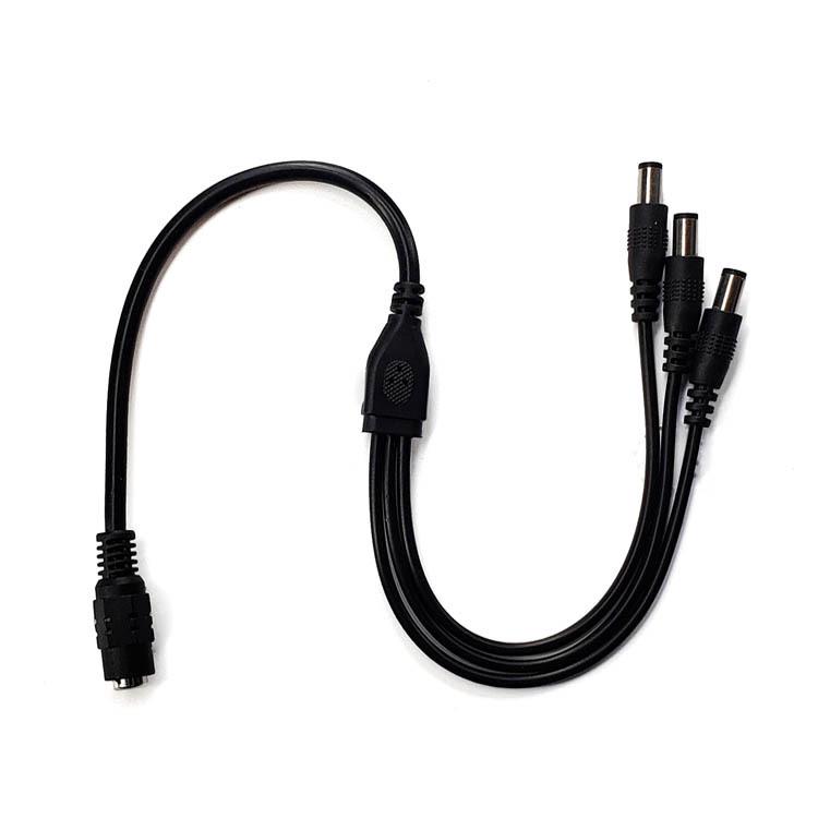 Triple Split 5.5*2.1 DC Power Cord: Female to Three Male, All-Copper