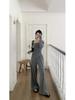 Elegant Korean-Style Women's Suit: One-Shoulder Irregular Long-Sleeved Top with Draping Pants, New Spring/Autumn 2026 Arrival.