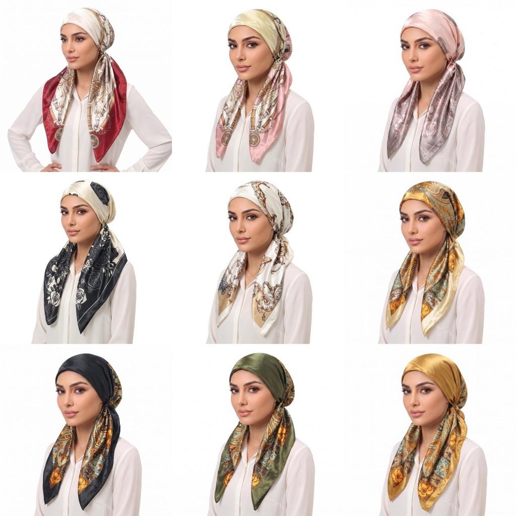Bandana Sciarpa per Capelli in Poliestere con Stampa Floreale e Design Traspirante per Donna