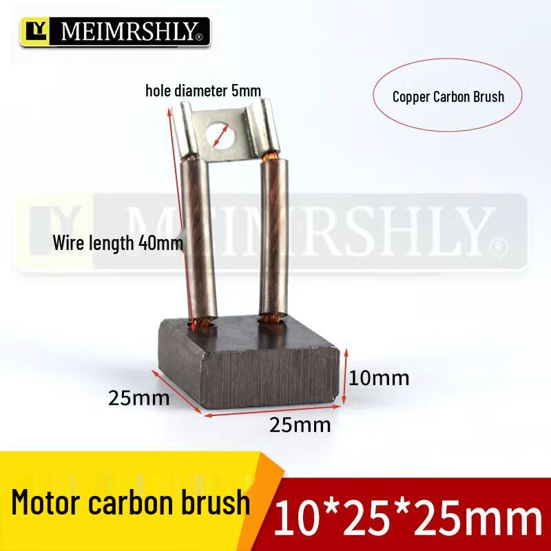 Compatible Carbon Brush for Cummins 50MT Caterpillar K19 Construction Starter Motor, Dimensions: 8x38x19