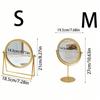 Retro Dressing Table Makeup Mirrors Desktop Portable Rotating Vanity Mirror Metal Wrought Iron Makeup Mirror  Room Decoration