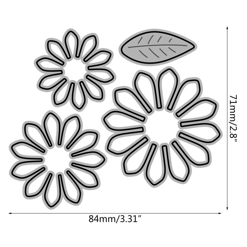 Flower Petal Metal Cutting Dies Handmade Crafts DIY Scrapbooking Embossing Supplies for Children Kids Girls Boys