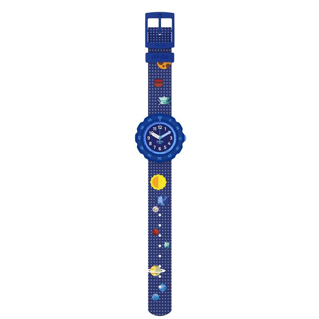 Flik Flak Wristwatch for SOLAR UNIVERSE Blue [Flik Flak] Kids' Boys, 34mm, FPSP081,