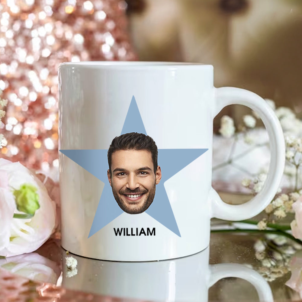 Custom Faces Coffee Mug Photo Text Ceramic Cups Creative Cup Cute Mugs Personalized Gifts for Her Women Mother Nordic Tea Cups